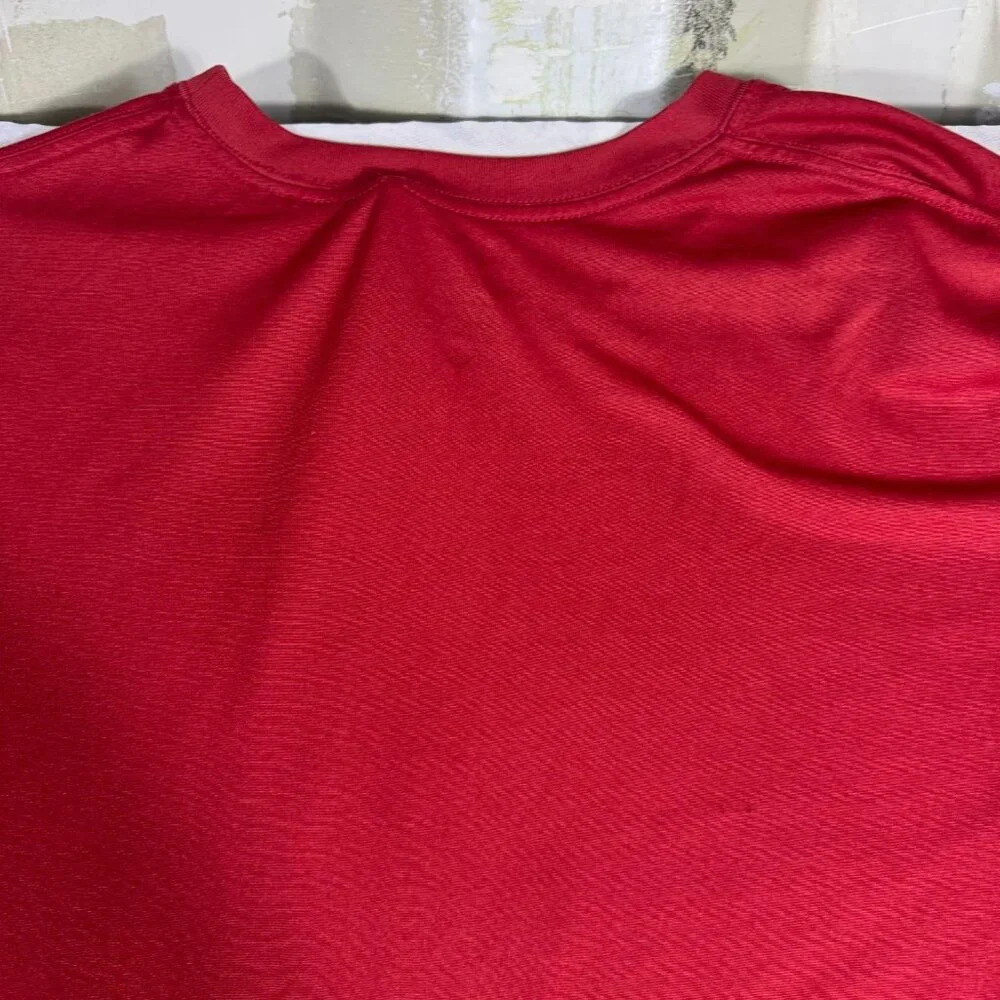 Nike Dri Fit Men's T-Shirt Red Crew‎ Neck Short Sleeve Performance Comfy Size XL